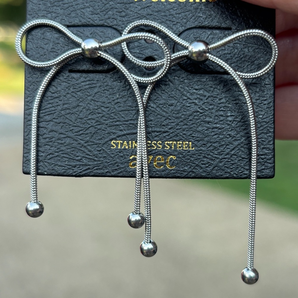 Make an offer- Stainless Steel Bow Earrings